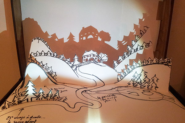 Valise d'artiste, version 2, page Ardèche, détail