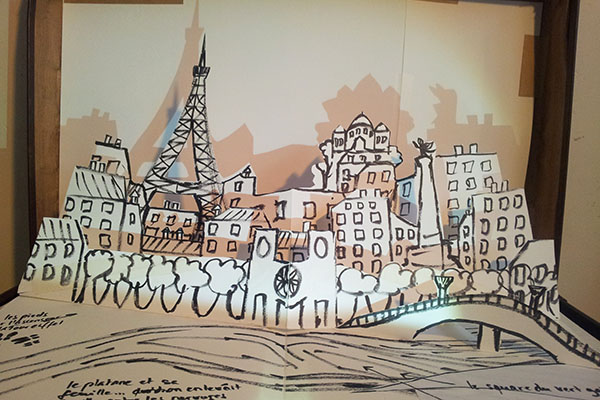 Valise d'artiste, version 2, page Paris, détail