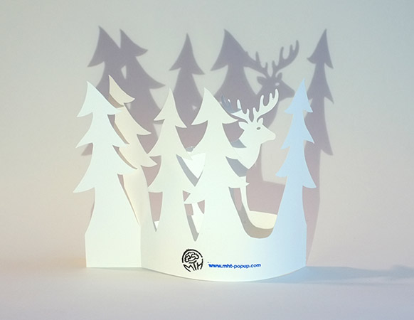 Carte Voeux 3D Favour Pop Up - Animation Découpe Laser Message Personnalisable Anniversaire