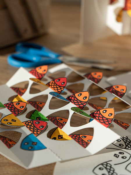 Carte Rencontres attendues Oiseau-Poisson en DIY mise en scène par Léa Lalonde, agence Boujou bien !