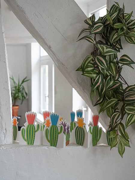 2 Frises cactus mises en scène par Léa Lalonde, agence Boujou bien !